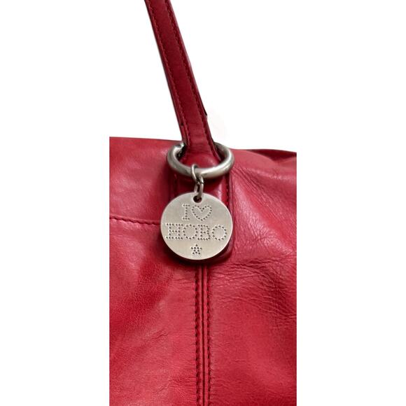 Hobo International Red Patti Leather Tote Shoulder Top Handle Bag - Picture 4 of 9
